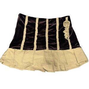 zemeta velvet rose mini skirt